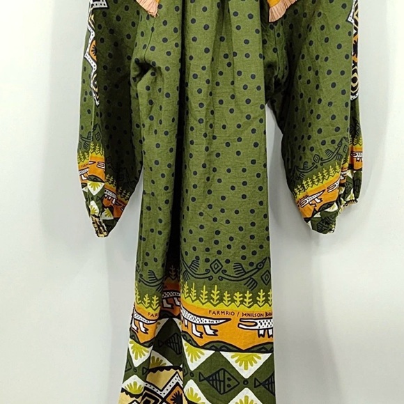 Farm Rio Green Creation Dress Size M (oversized fit- will fit up to XL) NEW - Picture 3 of 5